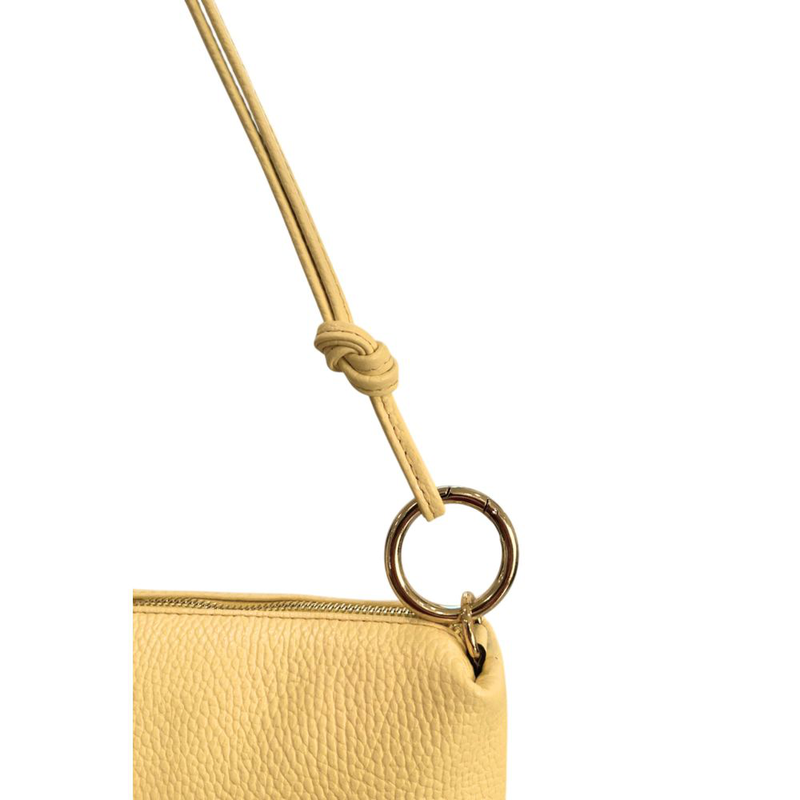 Yellow leather women bag-null