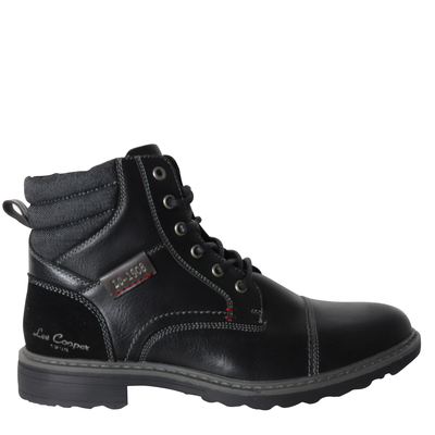 Lee cooper ανδρικό μποτάκι, Black Δερμα, medium