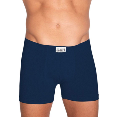 Mens cotton boxer briefs with elastic #2011, Blue, medium