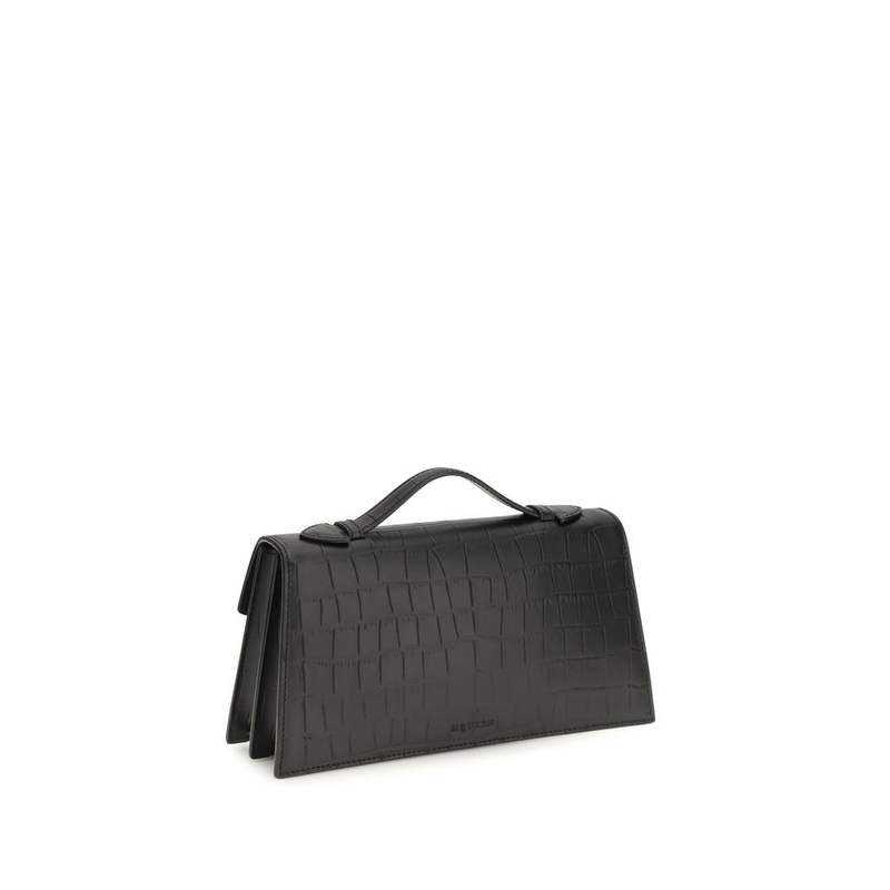 Black calf leather bos taurus handbag-null