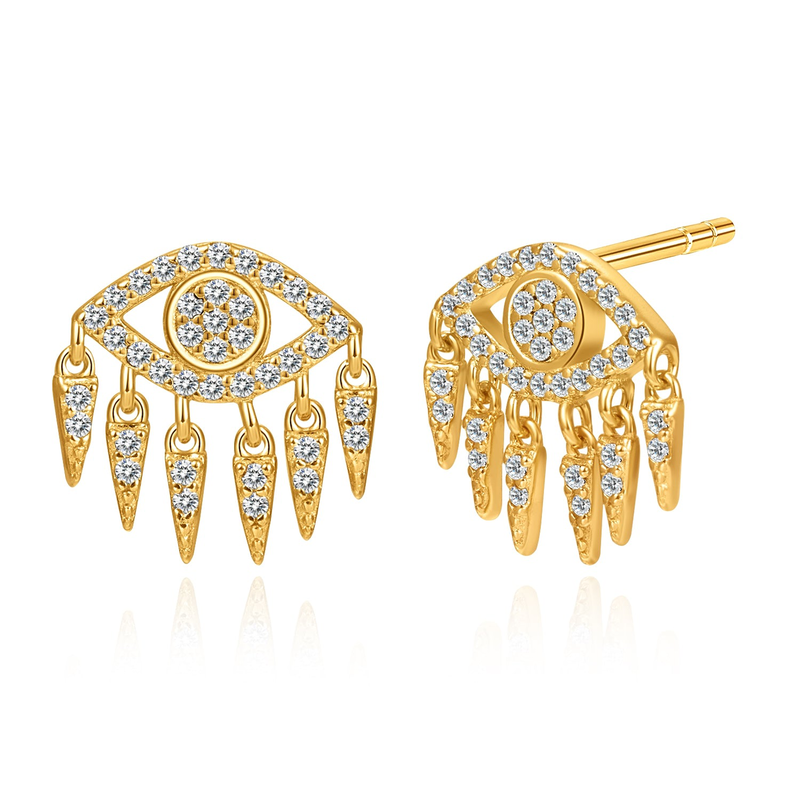Eye teardrop earrings-null