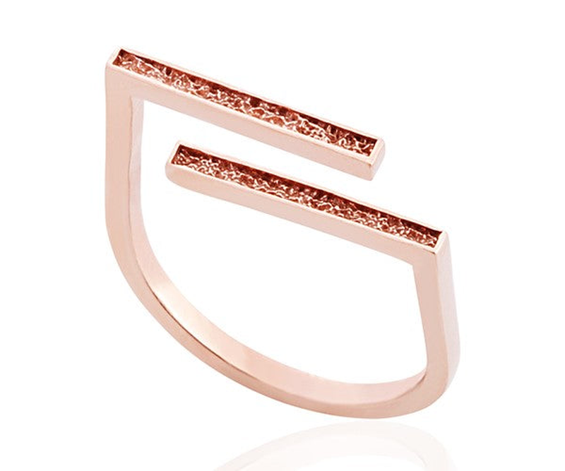 Cupid double bar ring-null
