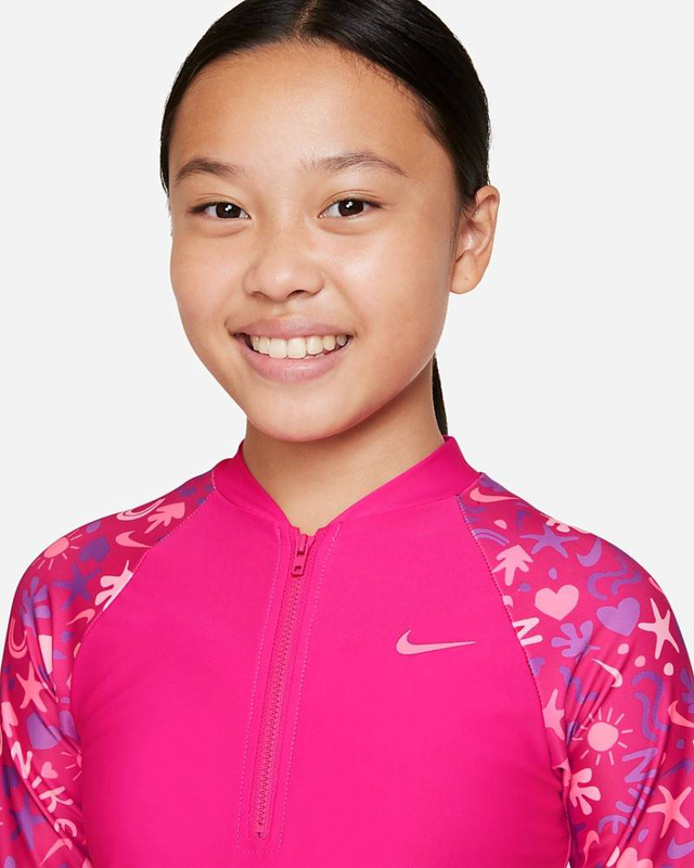 Product image: Girls fun forest long-sleeve zip hydroguard-null