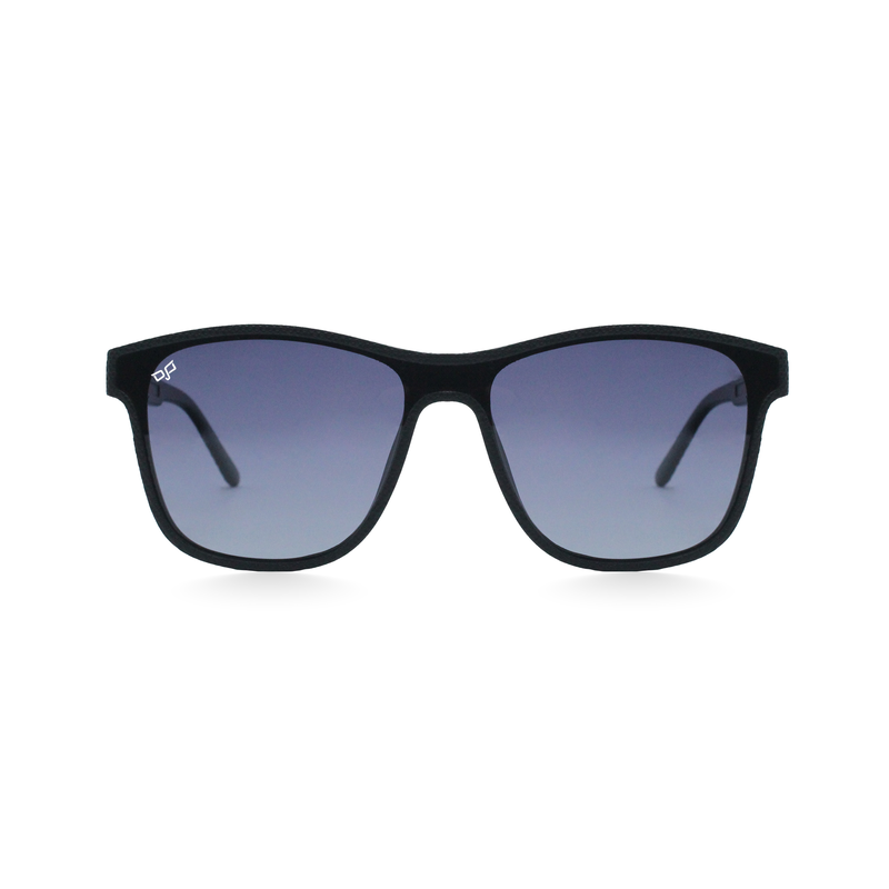OJO sunglasses everyday square black frame and temples with carbon fiber with polarised g.grey-null
