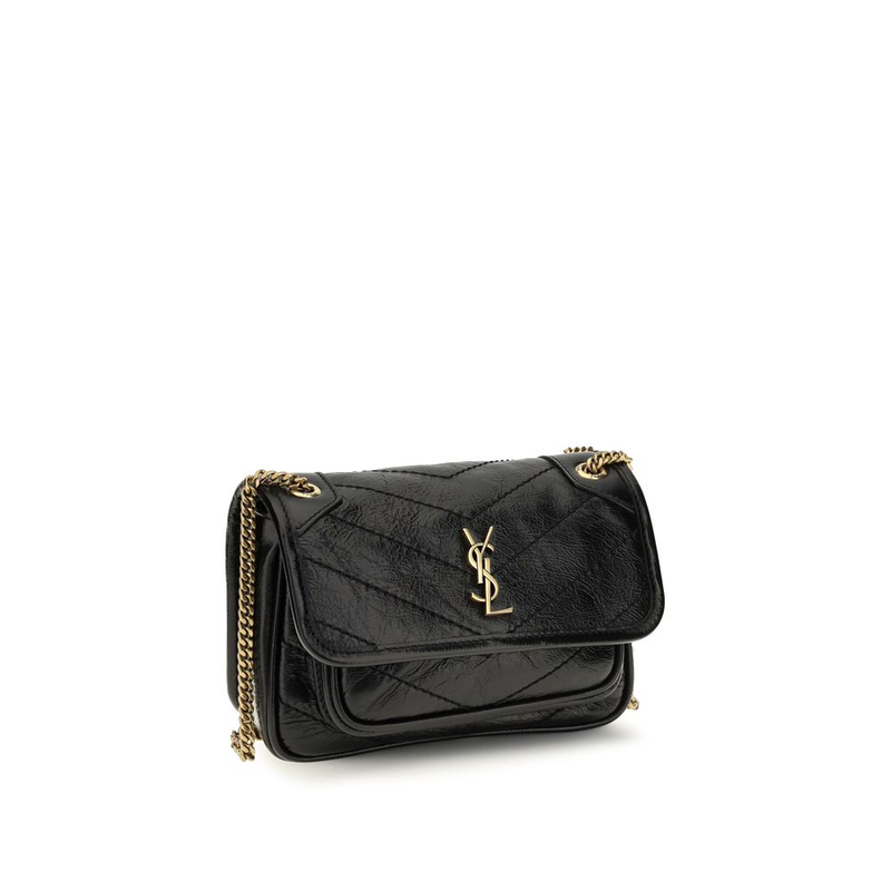 Black calf leather bos taurus shoulder bag-null