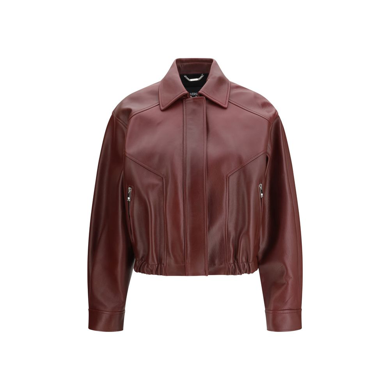Bordeaux leather jacket-null