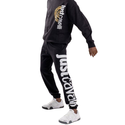 Mens logo joggers, Black, medium