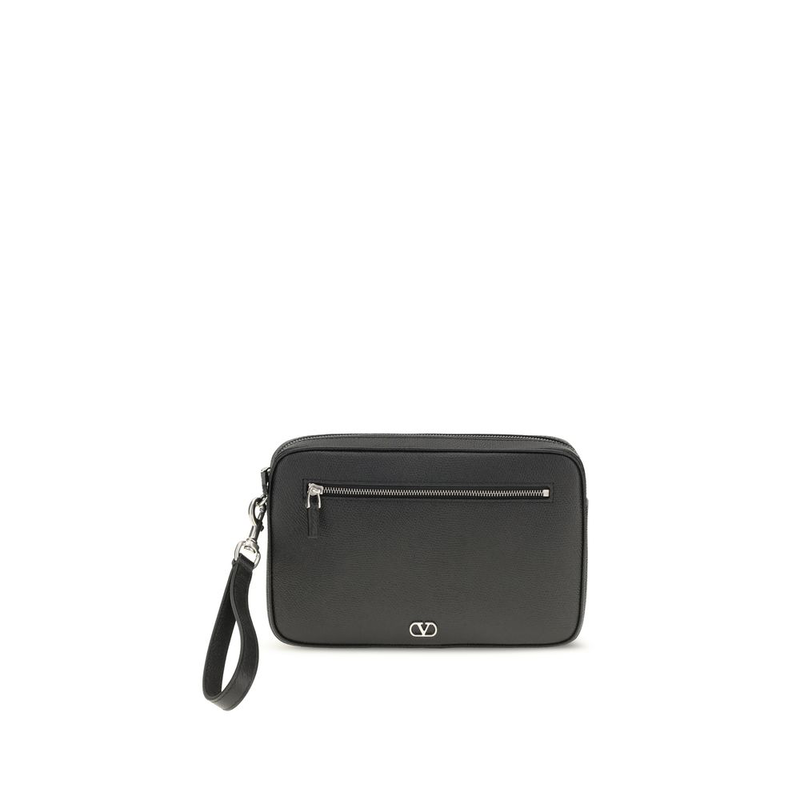 Black calf leather bos taurus handbag-null