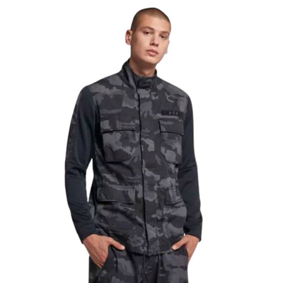 Nike sportswear nsp camo jacket mens, Obsidian, medium