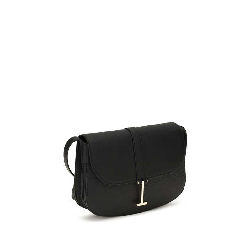 Black calf leather bos taurus shoulder bag-null