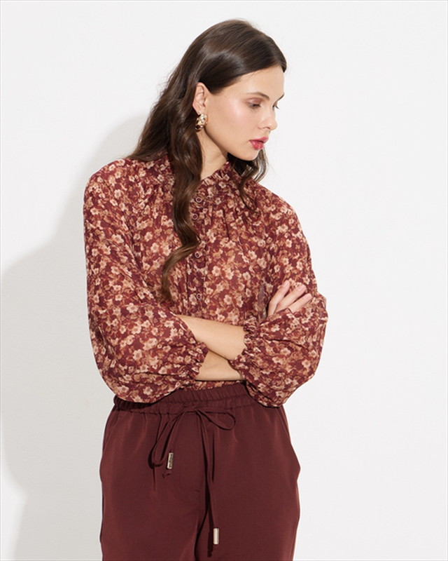Shirt chiffon printed-null