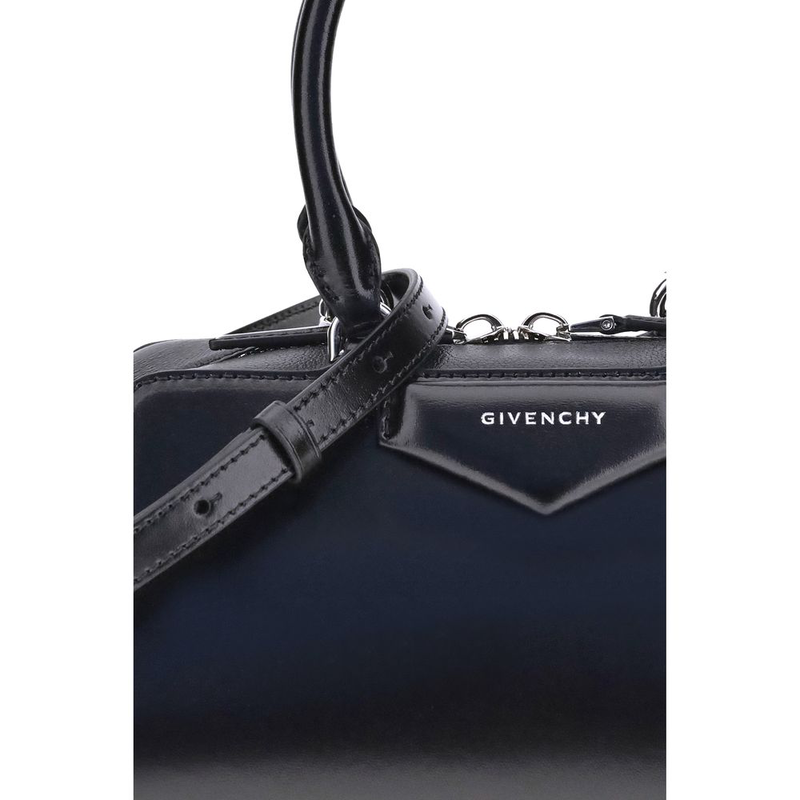 Black calf leather bos taurus handbag-null
