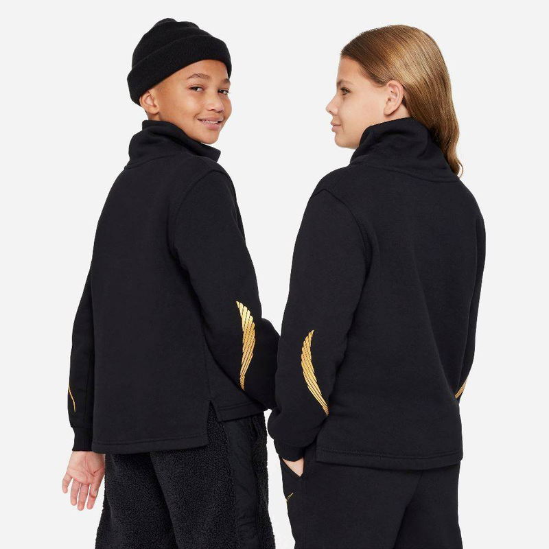 Nike kids funnel neck ls fleece top-null