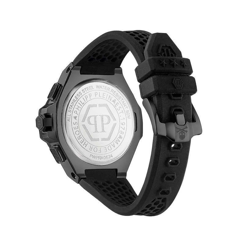 Black synthetic sport watch-null