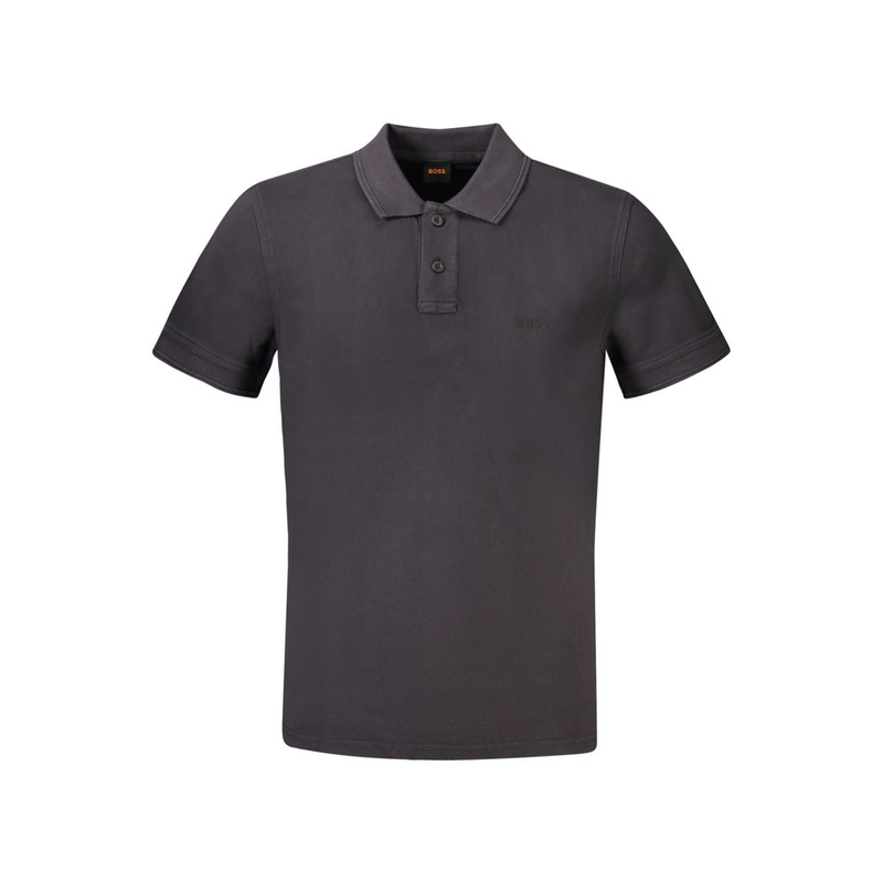 Black cotton men polo-null