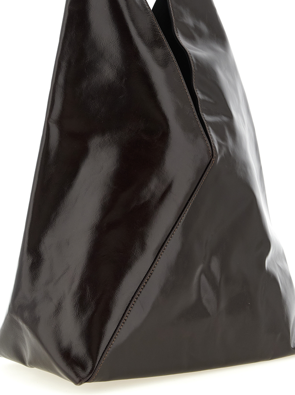 Brown cowhide handbag-null