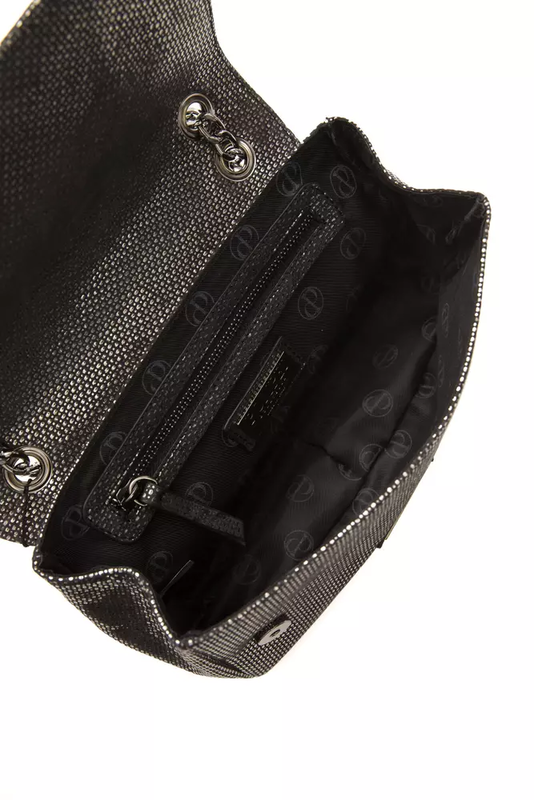 Gray leather women crossbody bag-null