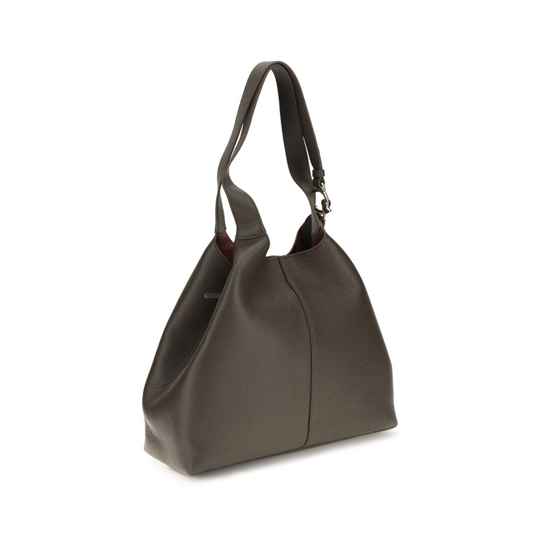 Brown calf leather bos taurus shoulder bag-null