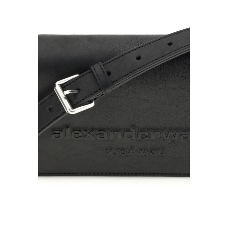 Black calf leather bos taurus shoulder bag-null