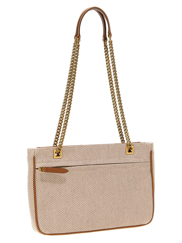 Beige cotton tote bag-null