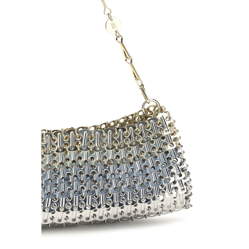 Silver brass shoulder bag-null