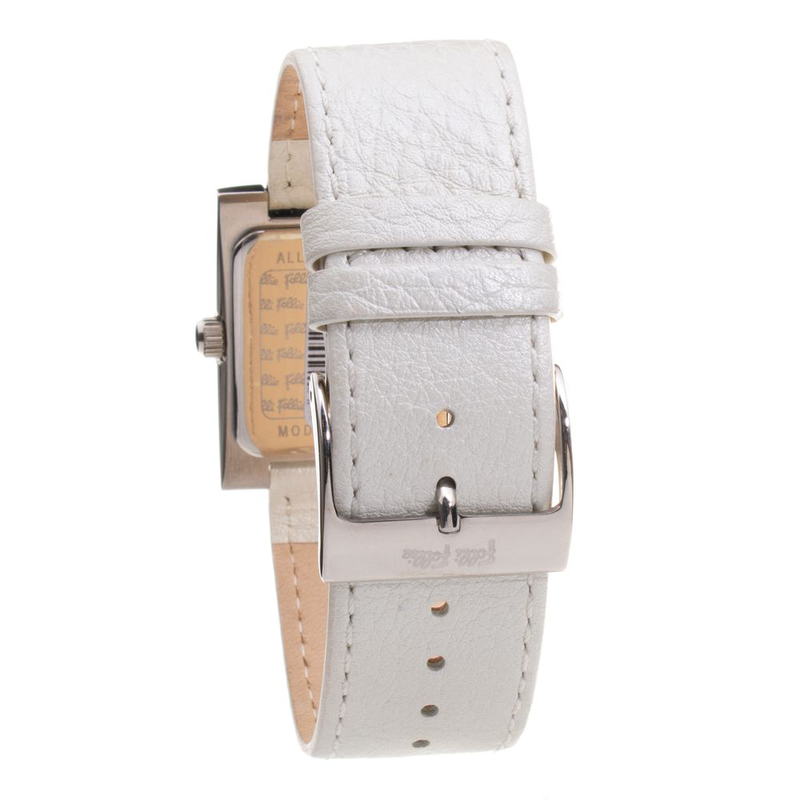 Gray leather dress watch-null