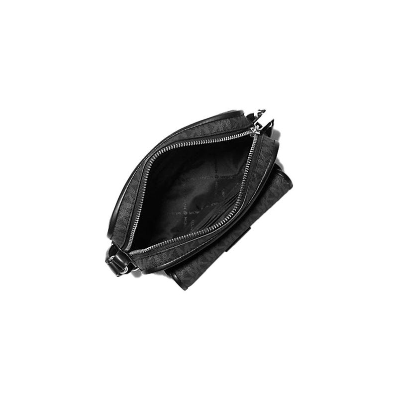 Black canvas crossbody bag-null