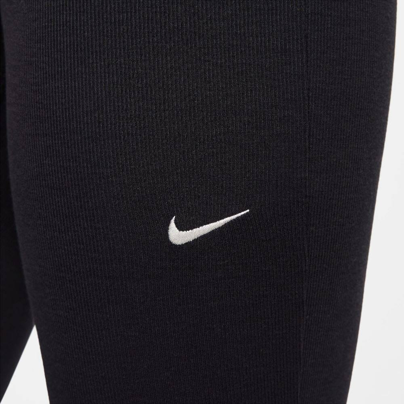 Nike sportswear womens chill knit mini-rib flare tights image number null