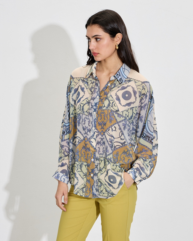 Shirt chiffon printed image number null