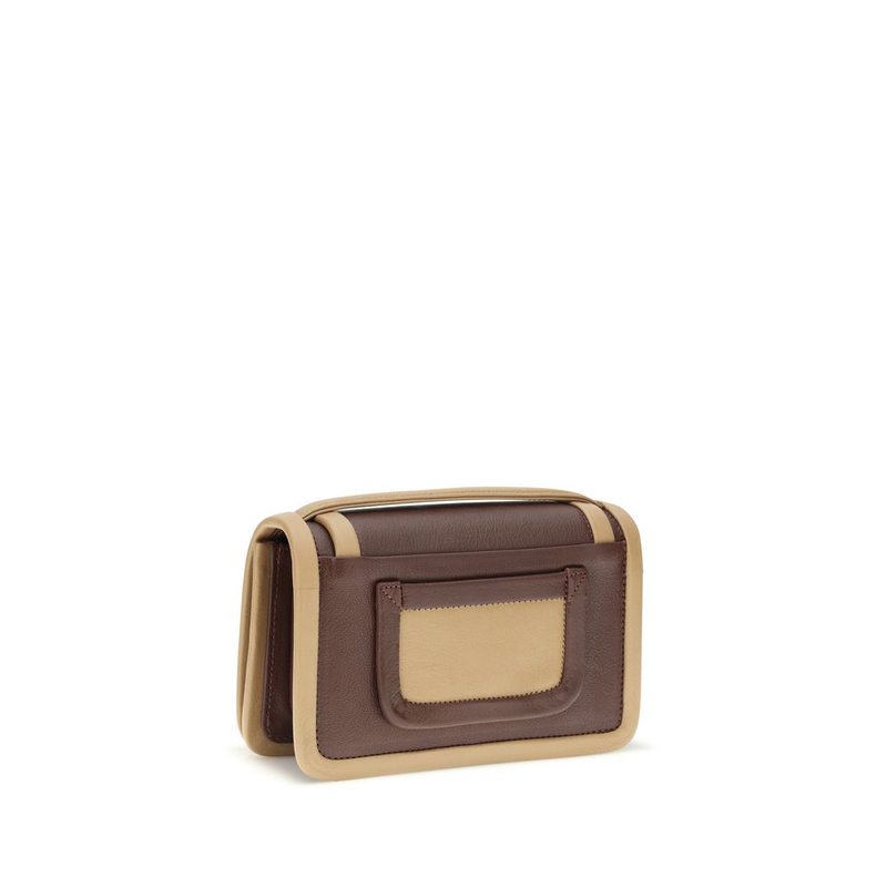 Brown calf leather bos taurus shoulder bag-null