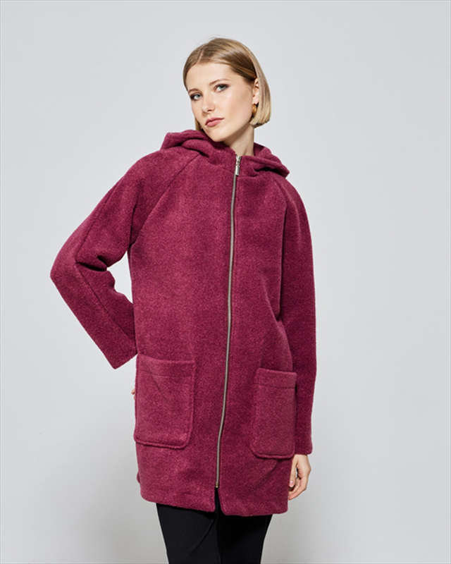 Hoodie coat with zip image number null