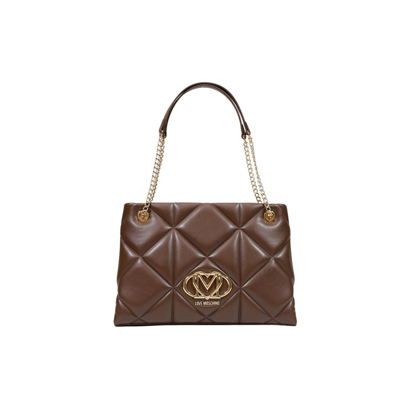 Brown polyethylene handbag-null