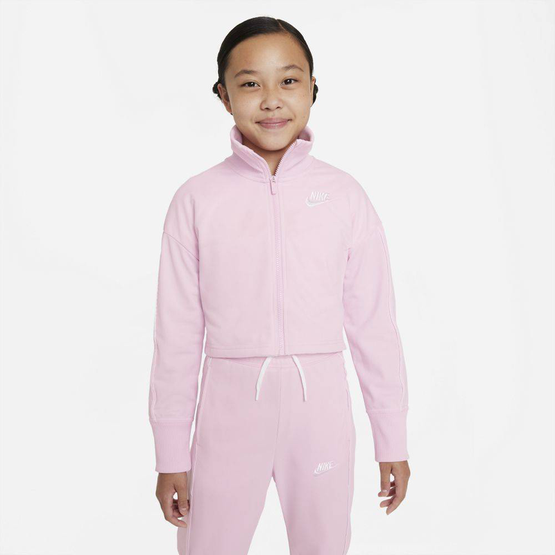 Nike sportswear girls high-waist tracksuit image number null