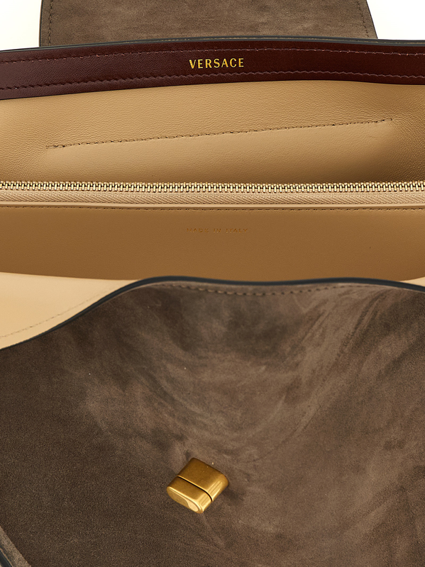 Brown calfskin shoulder bag-null