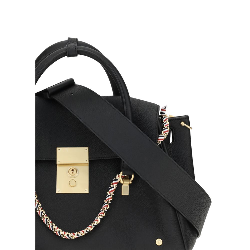 Black calf leather bos taurus handbag-null