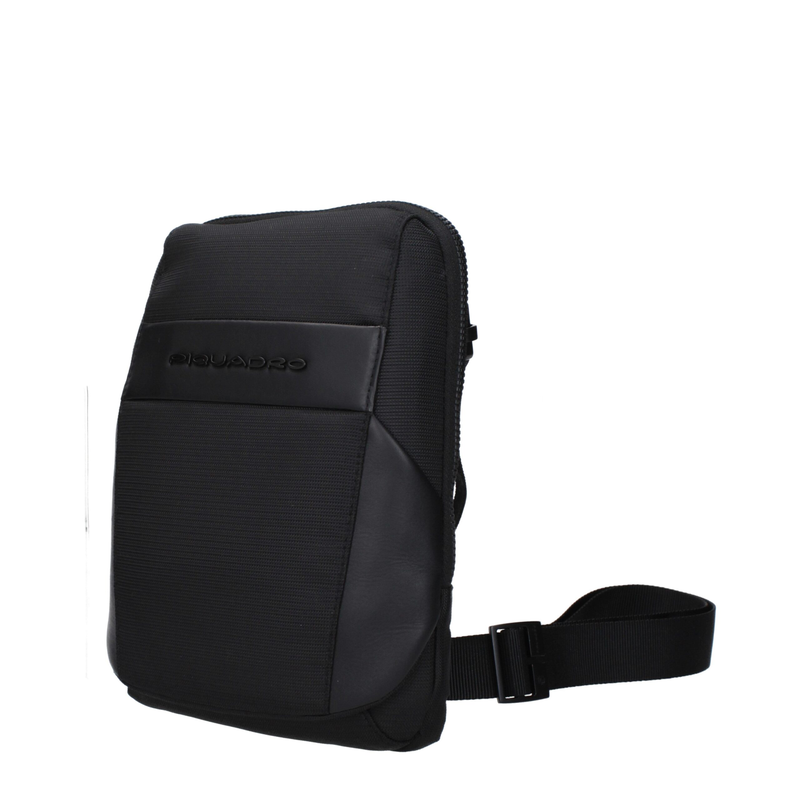Black fabric crossbody bag-null