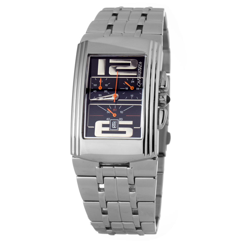 Silver stainless steel dress watch-null