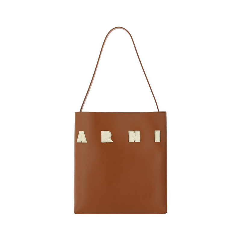 Brown calf leather bos taurus shoulder bag-null