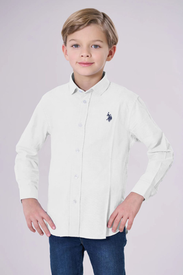 U.s. Polo assn kids oxford shirt, White, medium