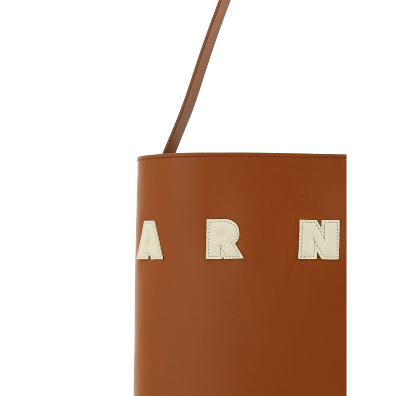 Brown calf leather bos taurus shoulder bag-null