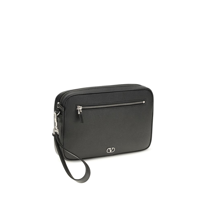 Black calf leather bos taurus handbag-null
