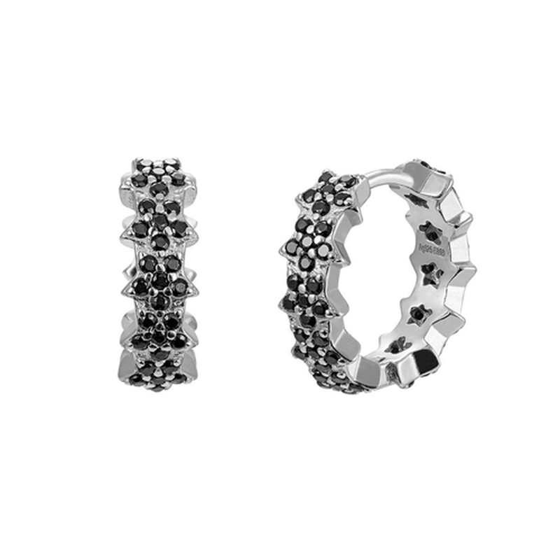 Flower zircon hoops-null