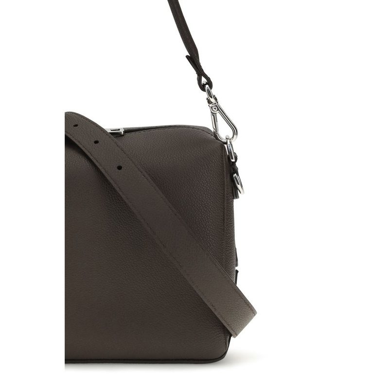 Brown calf leather bos taurus shoulder bag-null