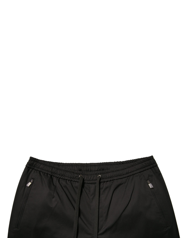 Black cotton stretch jogger sweatpants pants-null