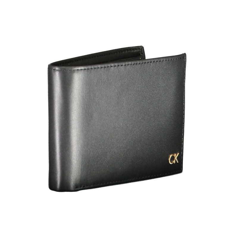 Black leather men wallet-null