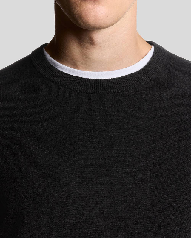 Mesh logo crew neck jumper z865 jet black-null