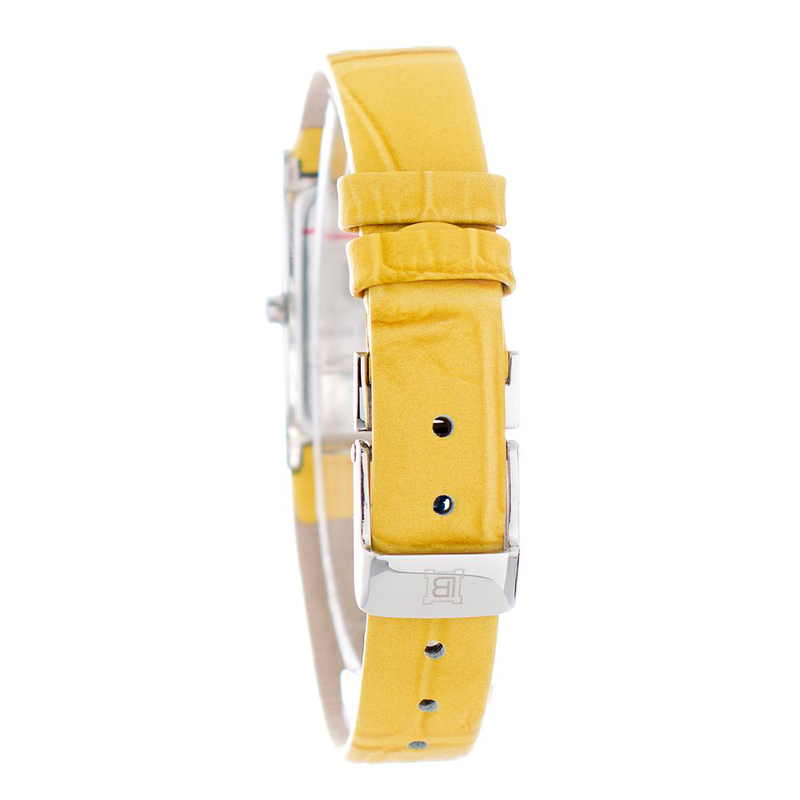 Bicolor leather dress watch-null