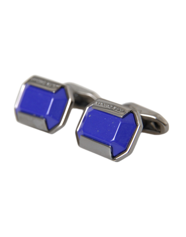 Silver plated brass pin crystal cufflinks-null