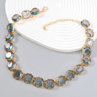 Necklace with black stones