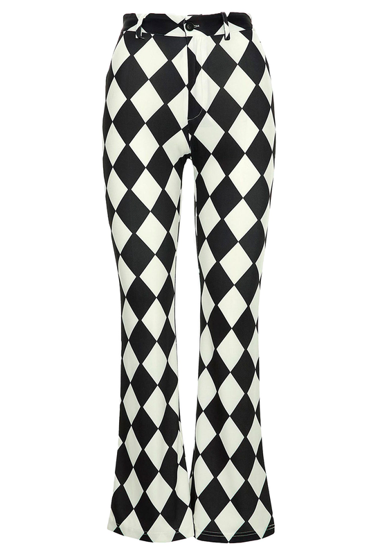 Diamond pattern trousers-null